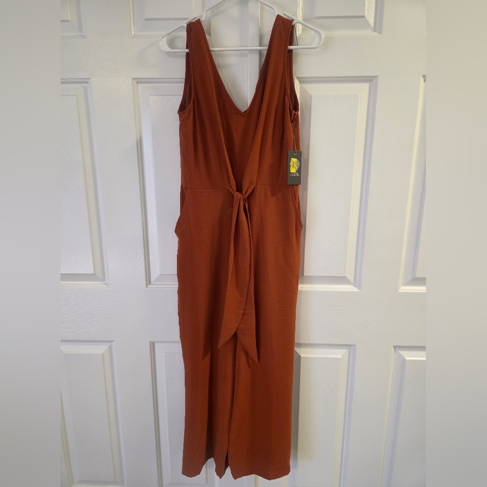 Vince Camuto Rust Sleeveless Jumpsuit